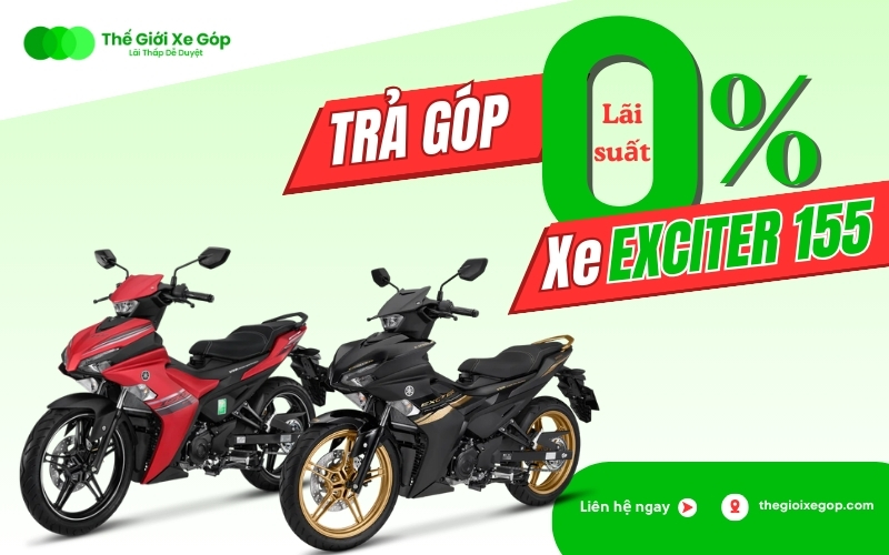 mua xe Exciter 155 trả góp