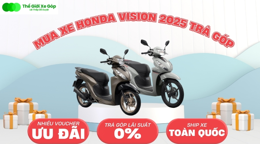 mua xe Honda Vision 2025 trả góp