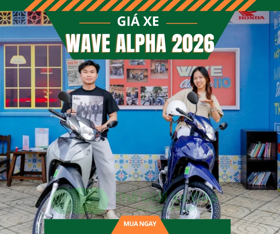 Giá xe Wave Alpha 2026 mới cập nhật