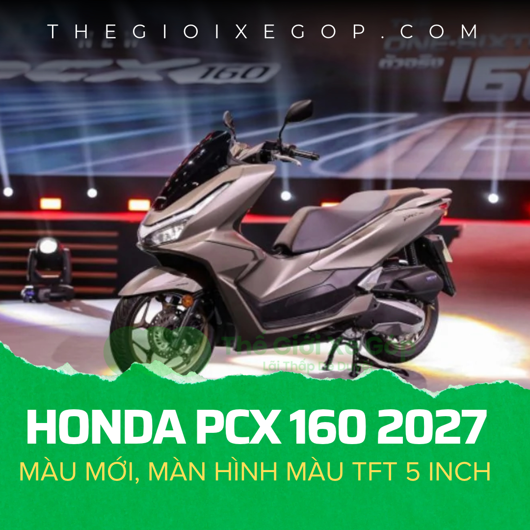 Honda PCX 160 2027 trình làng màu mới, màn hình màu TFT 5 inch