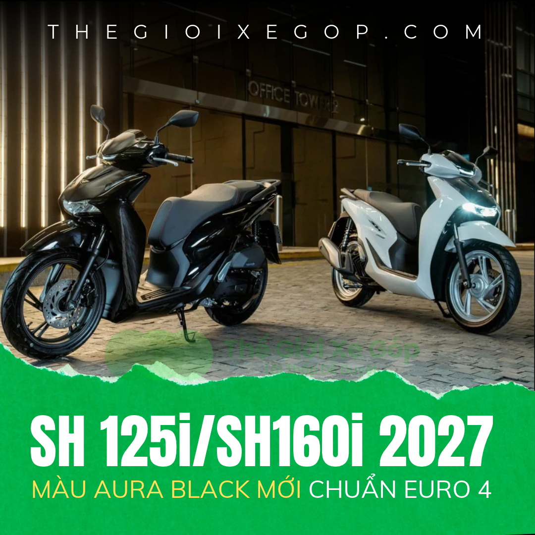 Honda SH125i 2027 và SH160i 2027 chính thức ra mắt: Màu Aura Black mới chuẩn EURO 4